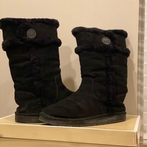 Michael Kors Black Suede Warm Weather Boots